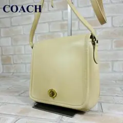 COACH オールドコーチ　ショルダーバッグ　ターンロック　オフホワイト