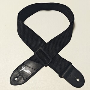 Fender Economy Strap Black Polyester Logo Straps ギターストラップ