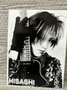 HISASHI ステッカー　縦16×横12 サイズ　GLAY 白黒　当時物　グレイ　ヒサシ