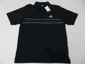 新品！■adidas/アディダス製！ 【★ダークネイビー！■定価：4900円！】チェスト3ライン・ポロシャツ！/Sサイズ