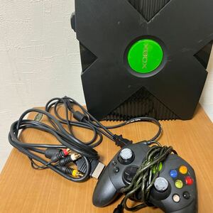 XBOX 本体　Microsoft マイクロソフト Xbox コントローラー エックスボックス 【通電のみ確認(画像参照)】