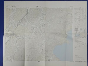 25000分の1地形図【窪川】国土地理院発行・昭和63年修正測量・平成元年発行　〈土讃本線・仁井田・窪川・興津海岸・大鶴津・小鶴津〉