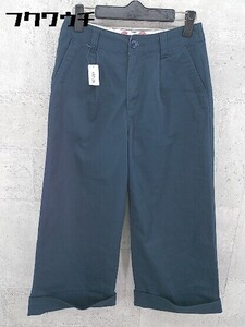 ◇ Dickies ディッキーズ ロールアップ ワイド タック パンツ サイズS ネイビー レディース