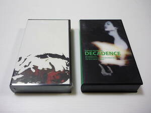 【送料無料】VHS ビデオ 2本セット 黒田倫弘 DECADENCE LIVE FANTOM SPREAD WING TOUR 邦楽 KURODA MICHIHIRO