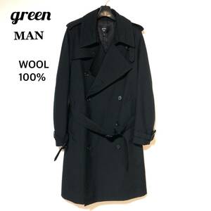 green MAN トレンチコート 1/グリーンマン ウール100％ レア品！（現HYKE）