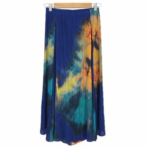 【美品】プリーツプリーズ イッセイミヤケ PLEATS PLEASE ISSEY MIYAKE Dyed Gradation Flare Skirt プリーツスカート ブルー