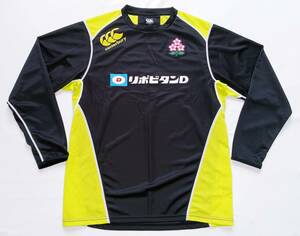 美品！ラグビー日本代表 GPSポケット付き 薄手 長袖プラクティスジャージ(黒L)CANTERBURY JAPAN PRACTICE JERSEY