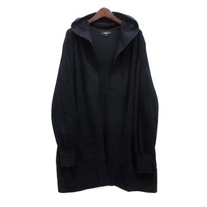 セオリーTheory 2023SS コットン フード オープン カーディガン 長袖 STEADY COTTON HOOD OPEN CARDI ネイビー 紺 S 3103730 美品