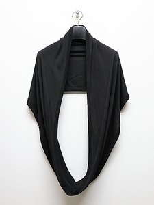 SALE30%OFF/JULIUS・ユリウス/RAYON/SILK JERSEY STOLE1/BLACK