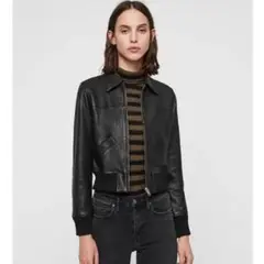 2296【美品】ALLSAINTS レザージャケット ブルゾン ライダース