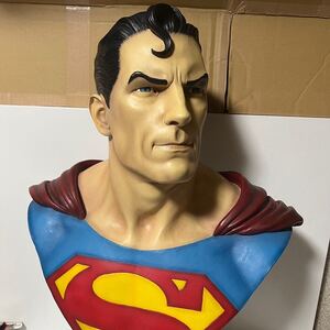 509138サイドショウ　SIDESHOW スーパーマン　ライフサイズバスト　検　バットマン　ウレタン充填補修　現状品　輸送中破損恐れあり