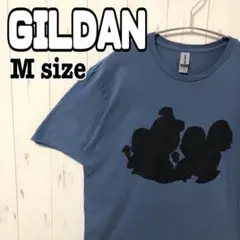 GILDAN ギルダン 両面プリント Tシャツ 半袖 紺色 ネイビー 海外古着