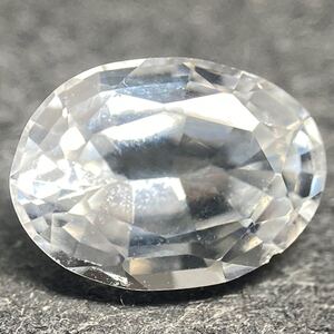 1円〜!!カラーレス!!〔天然サファイア1.026ct〕d 約5.27×7.28mm ルース 裸石 宝石 sapphire corundum コランダム BE2/BE2 テDG0 w4マ69