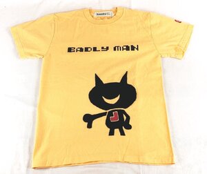 Laundry ランドリー BADLY MAN Tシャツ バッドリーマン 半袖 クルーネック イエロー SS NS-11 タグ付未使用品 20240812