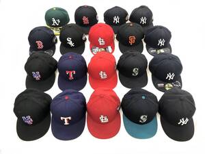 NEWERA メンズサイズ セット MLB 59FIFTY Authentic キャップ19点 ヤンキース カージナルス マリナーズ メッツ Wソックス 等 World Series