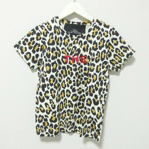 美品 MARC JACOBS マークジェイコブス 2020年モデル ヒョウ柄 半袖 Tシャツ カットソー S オフホワイト×ブラック 044 ◆