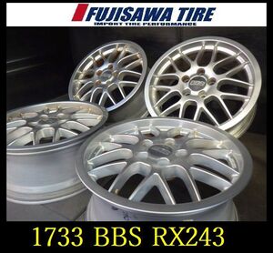 【1733】OT5511254◆BBS RX243◆17x7.5J 5穴 PCD114.3 +45◆4本◆