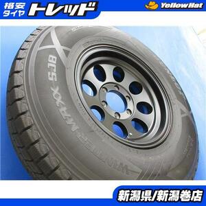 送料無料 4本 ダンロップ WINTER MAXX SJ8 275/70R16 スタッドレス タイヤ ジムライン タイプ2 セット 国産 冬 21年製 8J +0 6H 139.7 新潟