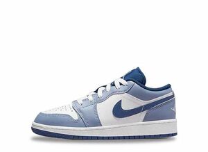 Nike GS Air Jordan 1 Low "White/Steel Blue" 22.5cm 553560-414