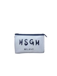 MSGM◆クラッチバッグ/キャンバス/CRM/プリント