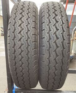 205/85R16 117/115L LT 2本 新車外し ダンロップ SPLT5 美品 イボ付 バリ溝 2024年製 中古(109692 K1802) ライトトラック ダイナ エルフ