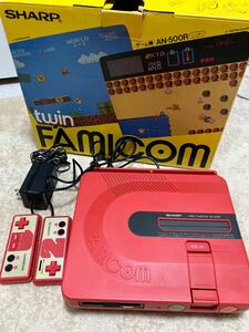 SHARP シャープ ツインファミコン AN-500R レッド FAMICOM ゲーム機 レトロ コレクション 中古品