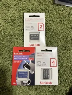 メモリースティックProデュオ　SanDisk 2GB 4GB 3点 まとめ売り