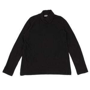 ヨウジヤマモト プールオムYohji Yamamoto POUR HOMME ウール重ね襟タートルネックカットソー 黒3