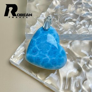 綺麗 EU製 定価11万円★ROBEAN・ラリマーペンダント★パワーストーン アクセサリー 天然石 高級 綺麗 お守り 約31*22.6*10.5mm Y606081