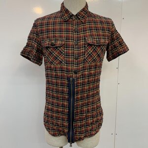 CAV-000 44 キャブゼロゼロゼロ シャツ、ブラウス 半袖 カジュアルシャツ チェック ファスナー Shirt Blouse 10023758