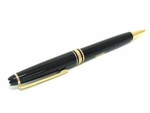 1円 ■美品■ MONT BLANC モンブラン マイスターシュテック ツイスト式 ボールペン 筆記用具 文房具 ステーショナリー ブラック系 AX7806