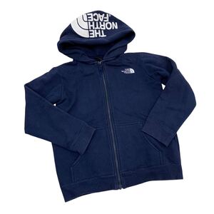 NC265-34 THE NORTH FACE ノースフェイス アウトドア デカロゴ パーカー フード付き 上着 トップス キッズ 子供 140 ネイビー 紺