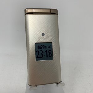 【中古良品】かんたんケータイ KYF38/8G/シャンパンゴールド/42053