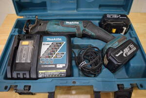 ☆中古品★makita マキタ 18V 充電式レシプロソー JR184D バッテリー2個(18V 3.0Ah) 充電器 ケース付き ★セーバーソー/セーバソー