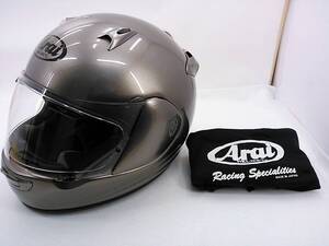 【送料無料】美品 Arai アライ QUANTUM-J クアンタムJ レオングレー XLサイズ フルフェイスヘルメット