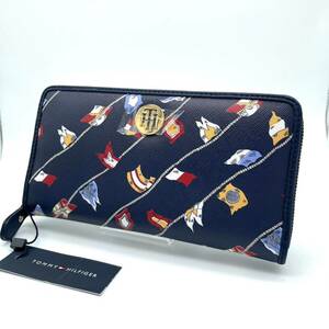 1円　未使用　TOMMY HILFIGER　トミーヒルフィガー　長財布　ラウンドファスナー　ネイビー　タグ付き