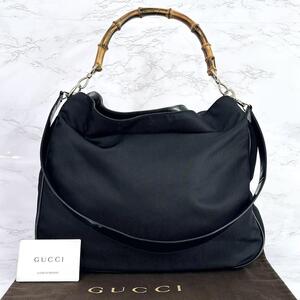 グッチ GUCCI ハンドバッグ 2way ショルダー バンブー ブラック g00356