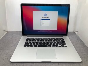 【Apple】MacBook Pro Retina 15inch Late 2013 A1398 Corei7-4960HQ 16GB SSD512GB NVIDIA GeForce GT 750M 2GB OS11.6 中古Mac