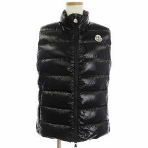 モンクレール MONCLER 美品 ダウンベスト GHANY GILET B20934830405 黒 ブラック 2 L相当 レディース