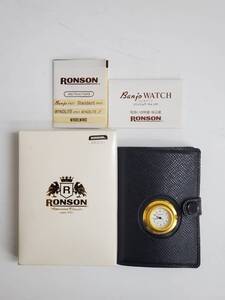 【未使用】 RONSON ロンソン Banjo WATCH バンジョウ ウォッチ オイルライター 1895 American classics 当時物