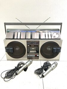 【え沖】ソニー SONY FM/AM 大型 ステレオ ラジカセ CFS-99 エナジー99 オーディオ機器 昭和レトロ ジャンク マイク付 え301 MD500MTT39