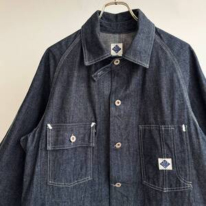 希少《 Mint Condition / USA / Medium 》90s 2000s 極上品【 POST OVERALLS インディゴ デニム エンジニア ジャケット アメリカ製 M 】