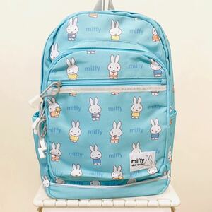 新品 新作 ミッフィー総柄ポリ デイパックmiffy リュック 15L うさぎ バック ブルー