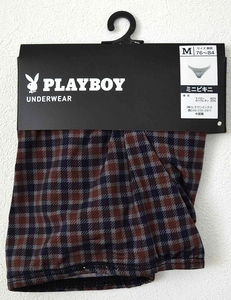 ★【PLAYBOY】ナイロン ミニビキニ チェック柄 Mサイズ