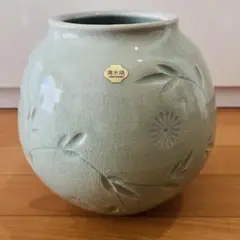 京都清水焼 花瓶 壺 陶器 花 アンティーク