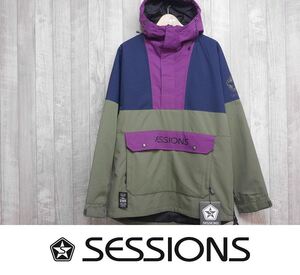 【新品:SALE】23 SESSIONS CHAOS PULLOVER JACKET - OLIVE/NAVY - L 正規品 ジャケット スノーボード ウェア