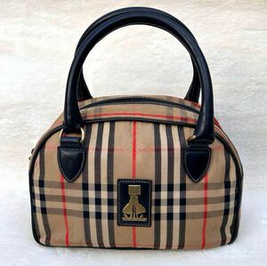 正規品鑑定済 80s 90s OLD Burberry バーバリーズ ノバチェック 柄 シャドーホース ハンドバッグ 手提げバック 