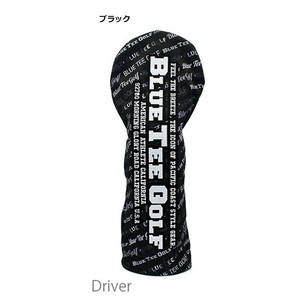 【定価2,970円】ブルーティーゴルフ ヘッドカバー (HC-036 ブラック ドライバー) ボーダー柄【BLUE TEE GOLF正規品】新品値札付き 2023新作