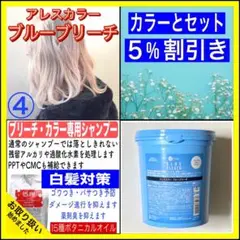 【ブルーブリーチ④、後処理専用シャンプー20ml】　（セミロング用）e