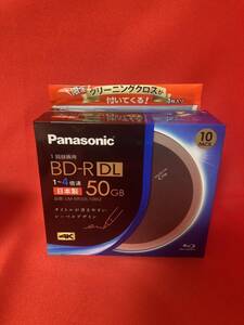 新品 Panasonic パナソニック 1回録画用 ブルーレイ ディスク BD-R DL 50GB 1-4倍速 10枚パック LM-BR50L10BQ 日本製 クリーニングクロス付